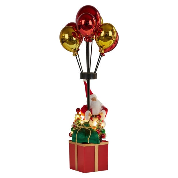 Christabelle 60cm LED Christmas Santa Claus with Balloons & Lights Ornament Decoration Image 2