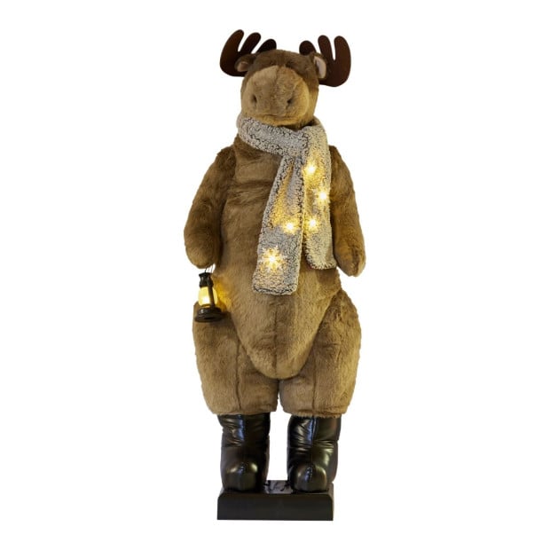 Christabelle 1.5m Musical LED Animated Christmas Moose Decoration Light-Up Lantern Ornament Image 2