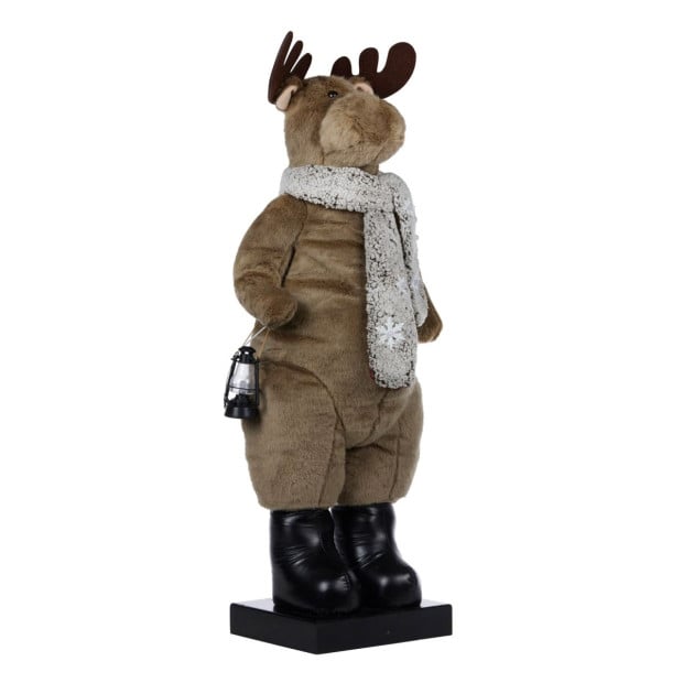 Christabelle 1.1m Musical LED Animated Christmas Moose Decoration Light-Up Lantern Ornament Image 5