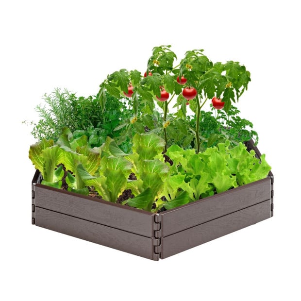 Raised Garden Bed With 2 Configurations Of Rectangular And Hexagon