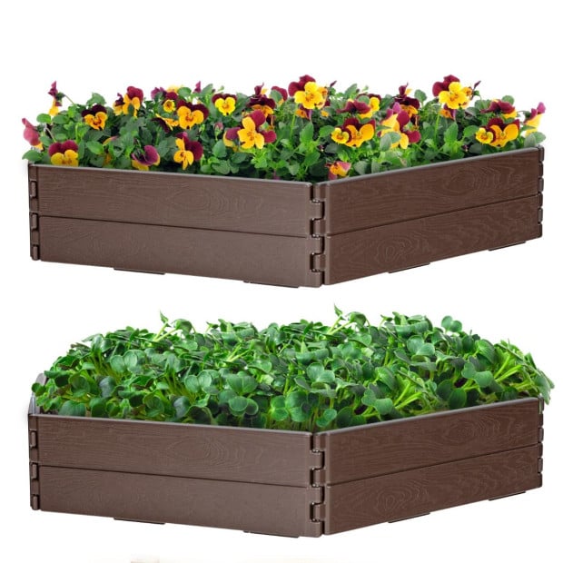 Raised Garden Bed With 2 Configurations Of Rectangular And Hexagon Image 7