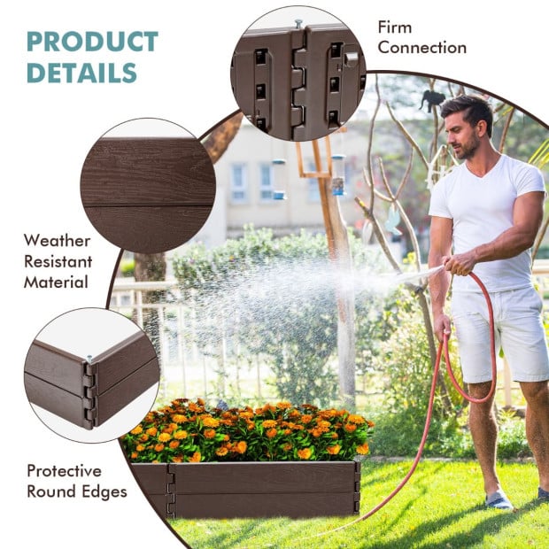 Raised Garden Bed With 2 Configurations Of Rectangular And Hexagon Image 3
