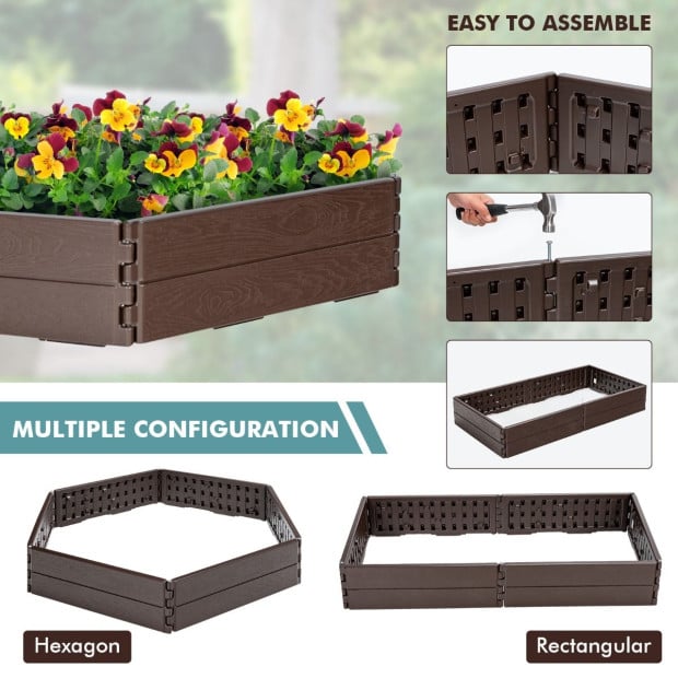Raised Garden Bed With 2 Configurations Of Rectangular And Hexagon Image 9