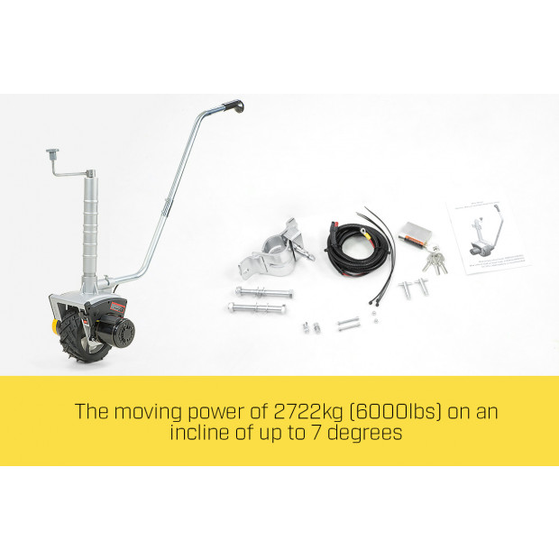 Gen2 Mini Mover 12V 550W Electric Motorised Jockey Wheel - Silver Image 10