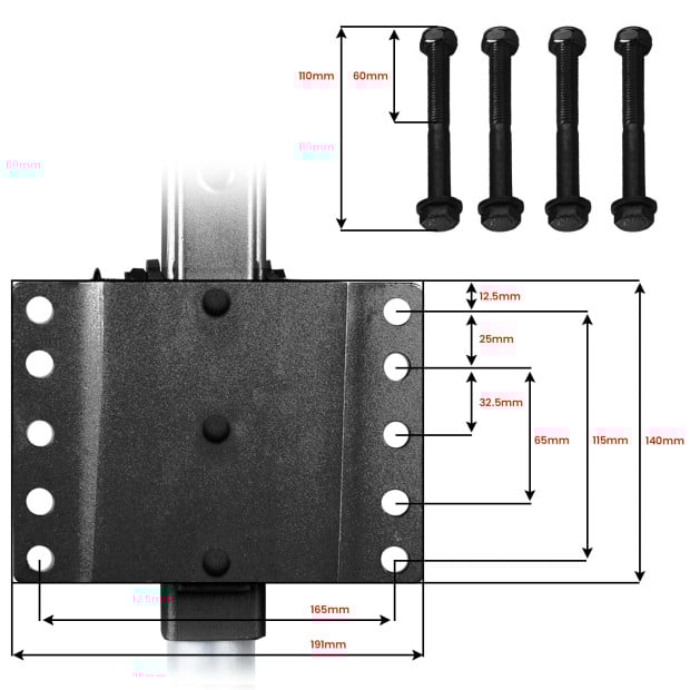 Gen3 Mini Mover 12V 550W Electric Motorised Jockey Wheel - Black Image 13