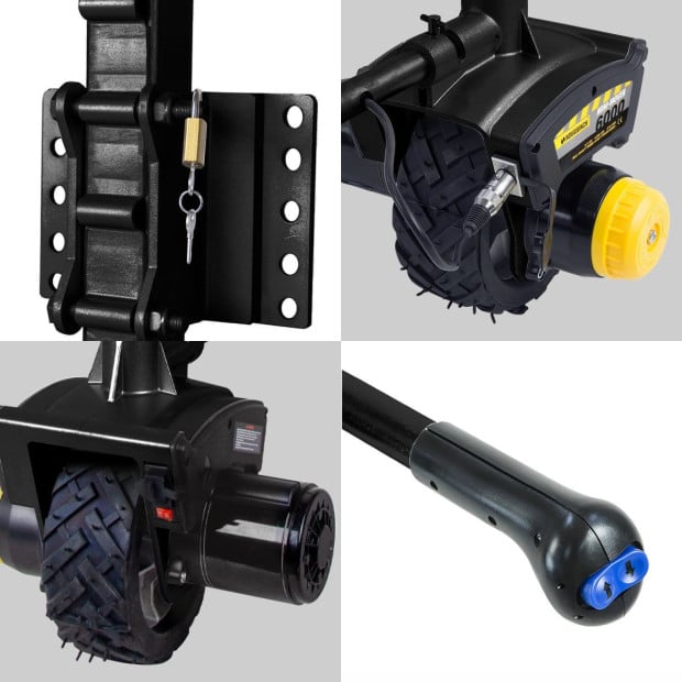 Gen3 Mini Mover 12V 550W Electric Motorised Jockey Wheel - Black Image 4