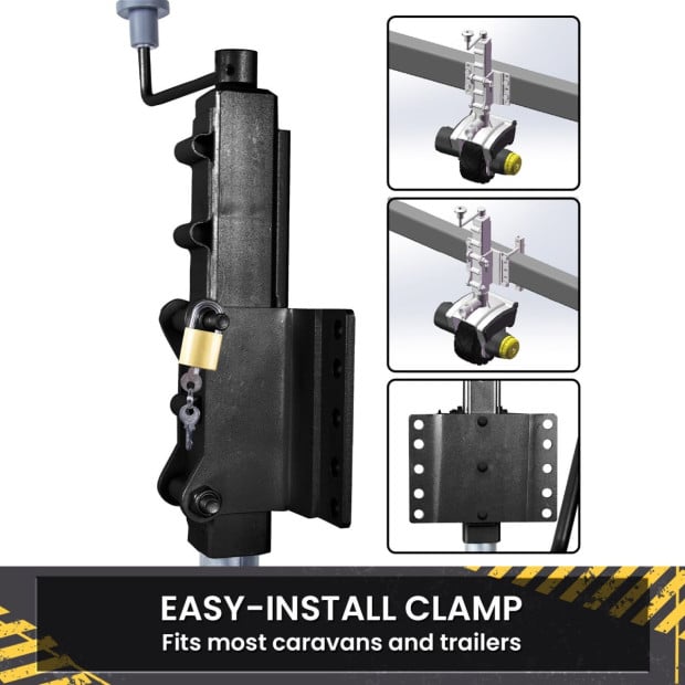 Gen3 Mini Mover 12V 550W Electric Motorised Jockey Wheel - Black Image 7