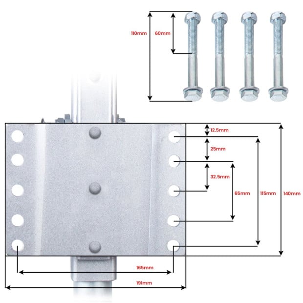 Gen3 Mini Mover 12V 550W Electric Motorised Jockey Wheel Image 3