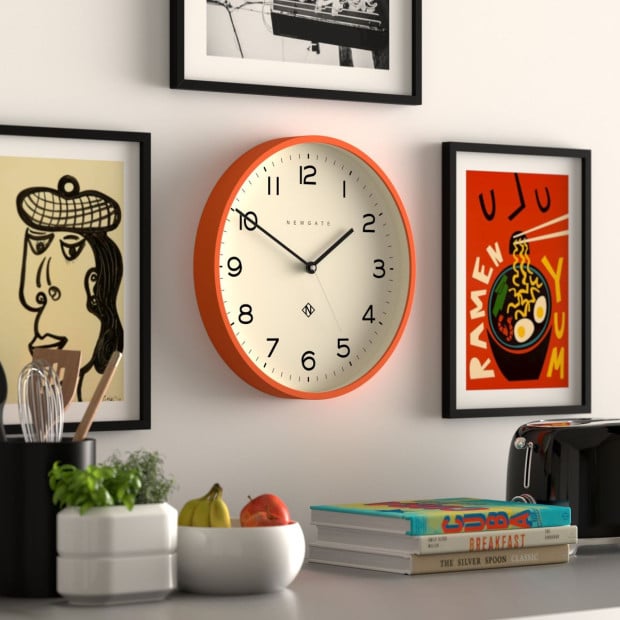 Newgate Number Three Echo Clock Silicone Orange Image 4