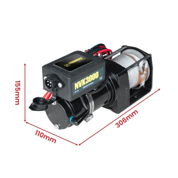 NovaWinch 12V Electric Winch 1360KG 3000LBS Image 3