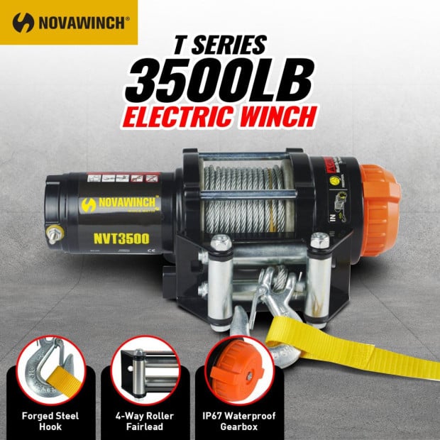 NovaWinch T Series 12V Electric Winch 1588KG 3500LBS Image 11
