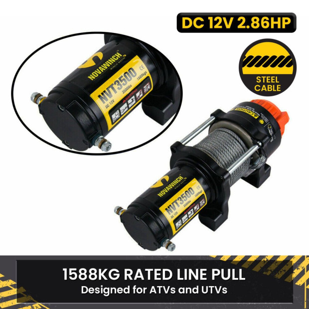 NovaWinch T Series 12V Electric Winch 1588KG 3500LBS Image 6