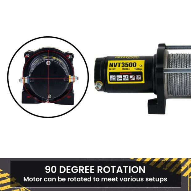 NovaWinch T Series 12V Electric Winch 1588KG 3500LBS Image 7