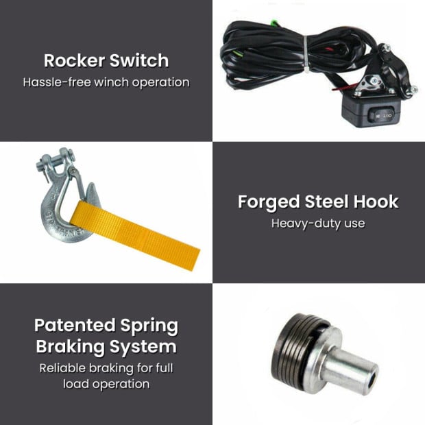 NovaWinch T Series 12V Electric Winch 1588KG 3500LBS Image 9