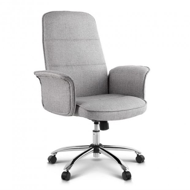 Modern Fabric Executive Office Desk Chair Grey