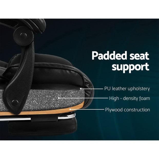 Office Chair Gaming Computer Executive Chairs Leather Seat Recliner Image 7