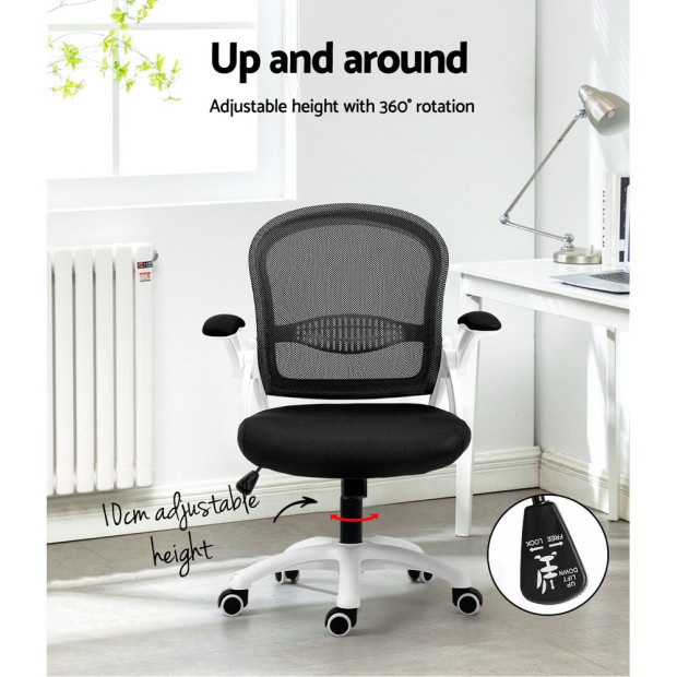 Office Chair Computer Desk Chairs Work Study Gaming Mid Back Black Image 5