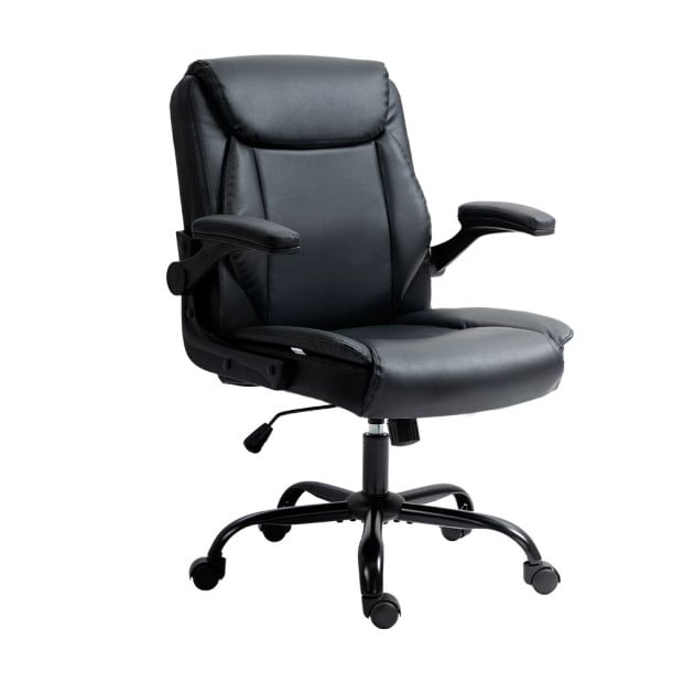 Office Chair Leather Computer Desk Chairs Executive Gaming Study Black