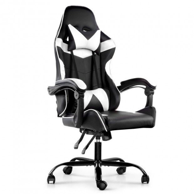 Gaming Office Chairs Computer Seat Racing Recliner Black White