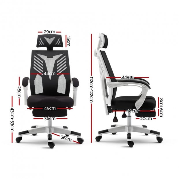 Gaming Office Chair Computer Desk Chair Home Work Recliner White Image 2
