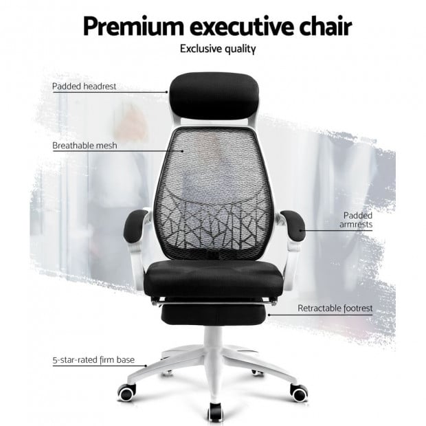 Gaming Office Chair Computer Desk Chair Home Work Study White Image 3