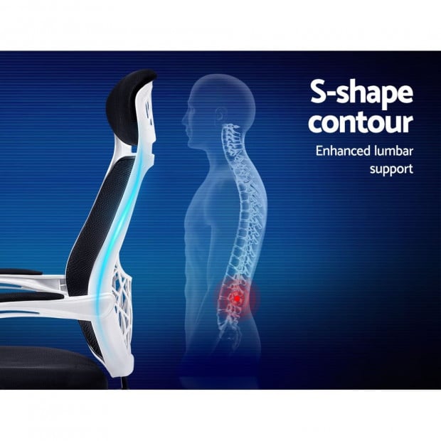 Gaming Office Chair Computer Desk Chair Home Work Study White Image 4