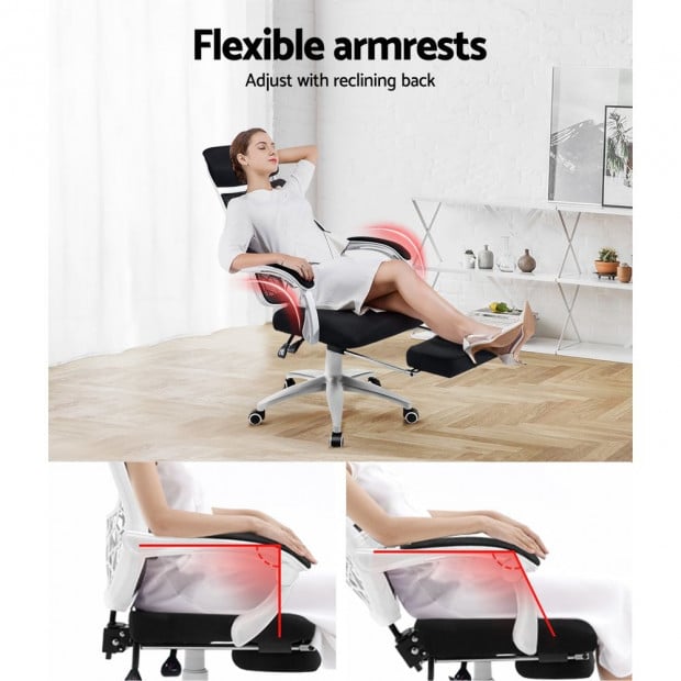 Gaming Office Chair Computer Desk Chair Home Work Study White Image 6