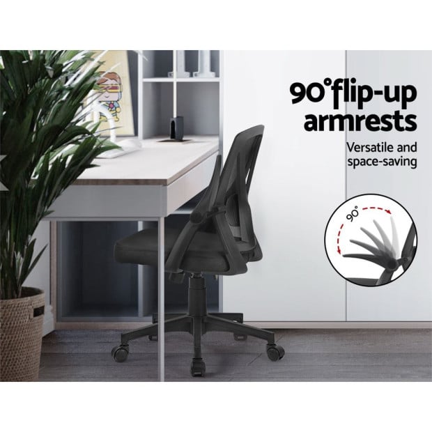 Gaming Office Chair Mesh Computer Swivel Executive Mid Back Black Image 6