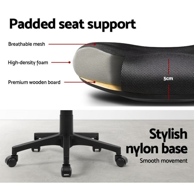Gaming Office Chair Mesh Computer Swivel Executive Mid Back Black Image 7