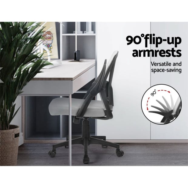 Office Chair Gaming Executive Computer Study Mesh Seat Tilt Grey Image 6