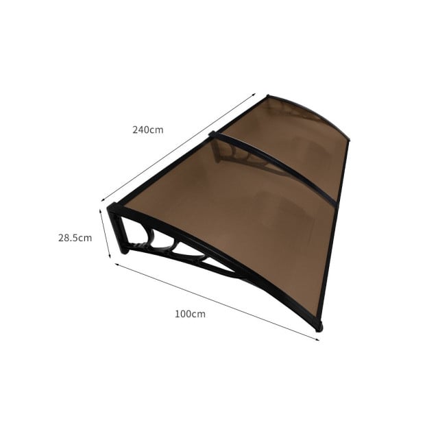 Window Door Awning Canopy Outdoor Patio Sun Shield Rain Cover 1 X 2.4M Image 3