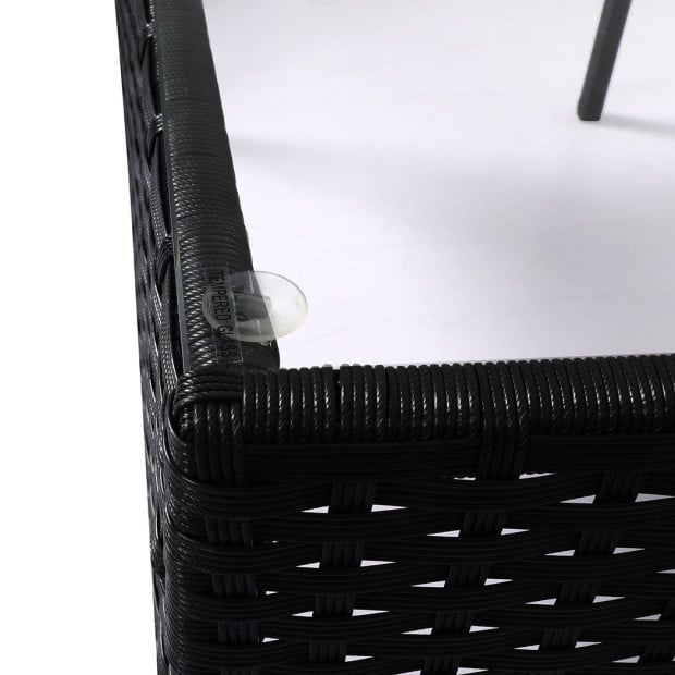 4pc Outdoor Furniture Setting Patio Garden Table Chairs Wicker Seat Image 5