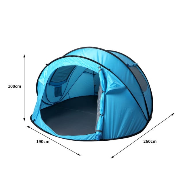 Pop Up Camping Tent Beach Outdoor Family Tents Portable 4 Person Dome Image 3