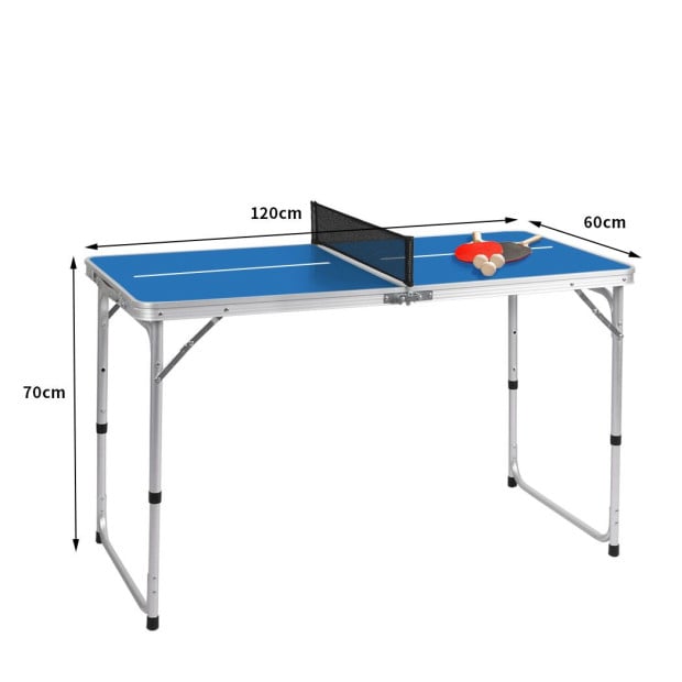 Table Tennis Table Foldable Ping Pong Balls Bats Game Set Image 3