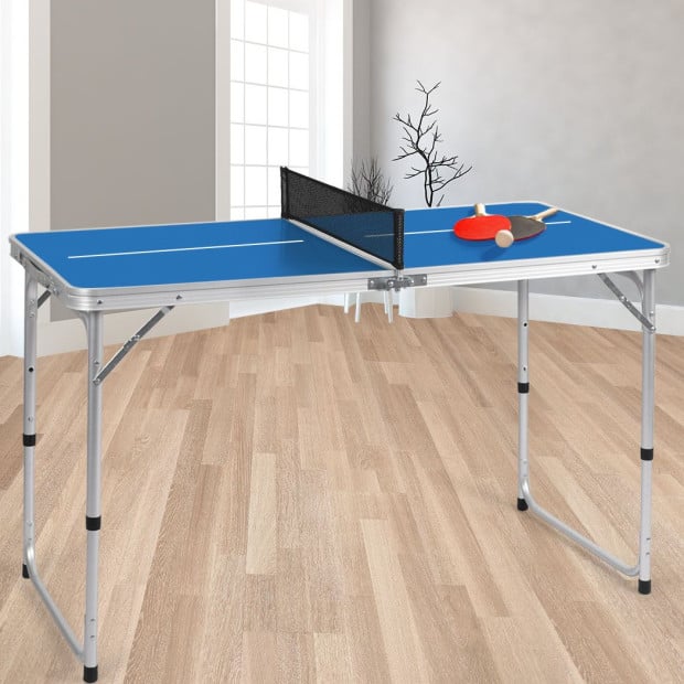 Table Tennis Table Foldable Ping Pong Balls Bats Game Set Image 8