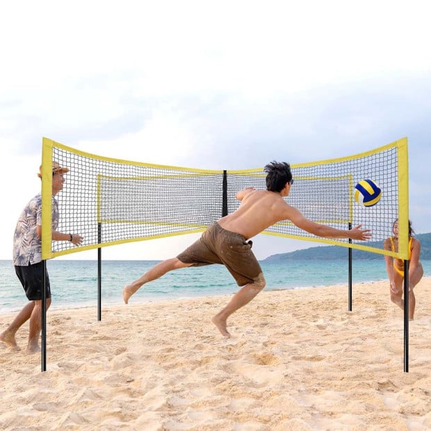 Four Square Volleyball Net Game Set Portable Sports Beach Outdoor Yard Image 8