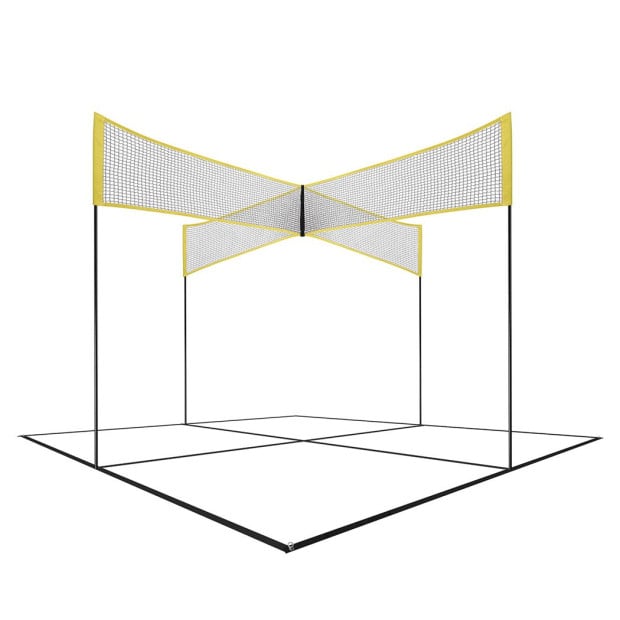 Four Square Volleyball Net Game Set Portable Sports Beach Outdoor Yard