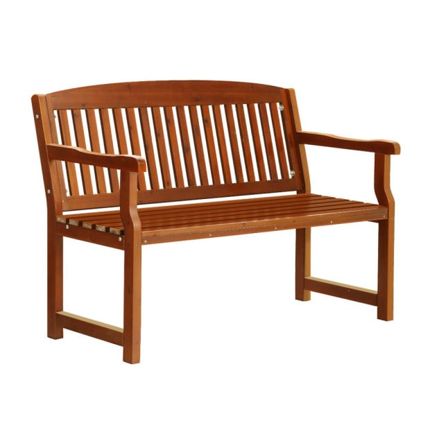Outdoor Garden Bench Seat Wooden Chair Patio Furniture Timber Lounge Brown