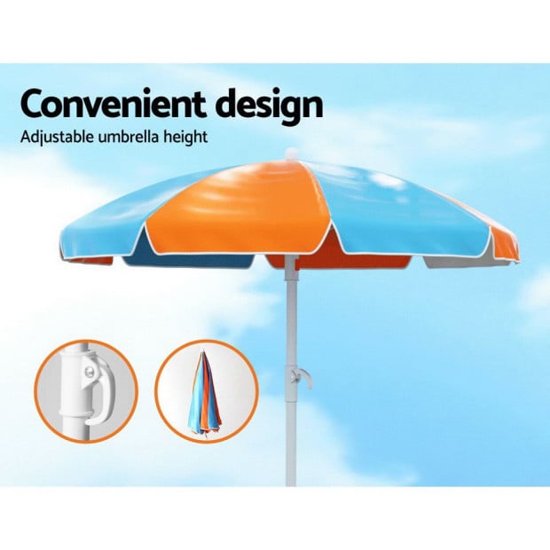 Kids Outdoor Table And Chairs Umbrella Water Sand Pit Box Image 6