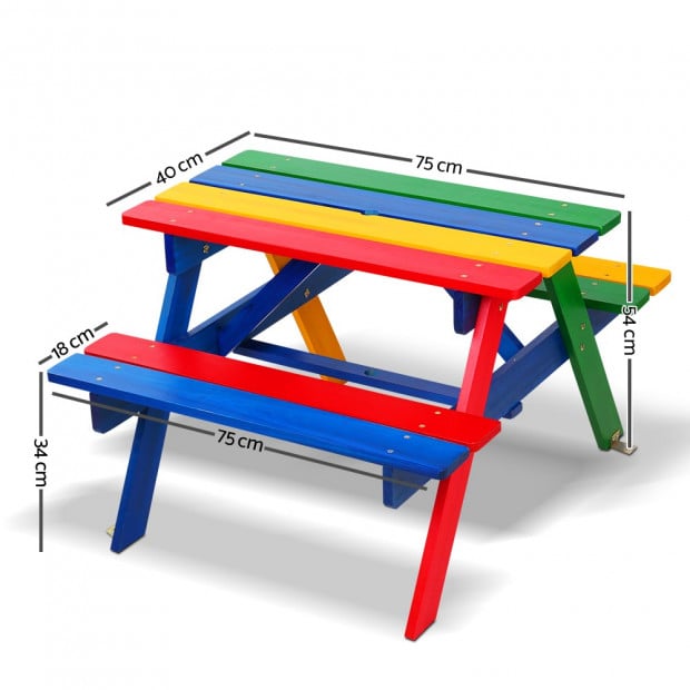 Kids Wooden Picnic Bench Set | Kids Furniture