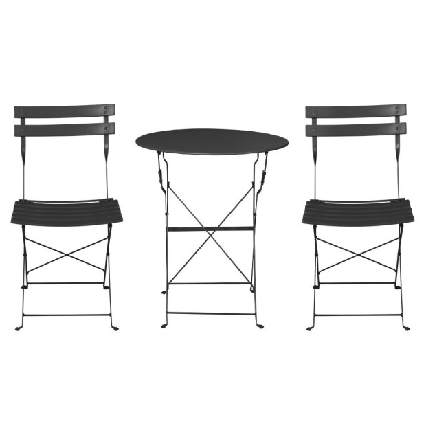 Outdoor Setting Table And Chairs Folding Patio Furniture Bistro Set Image 3