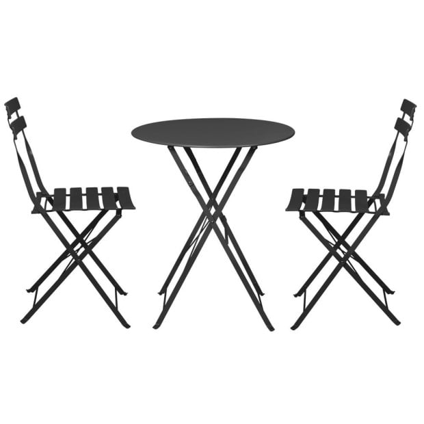 Outdoor Setting Table And Chairs Folding Patio Furniture Bistro Set Image 4