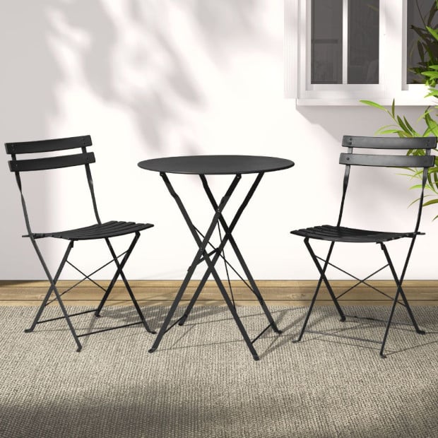 Outdoor Setting Table And Chairs Folding Patio Furniture Bistro Set Image 8