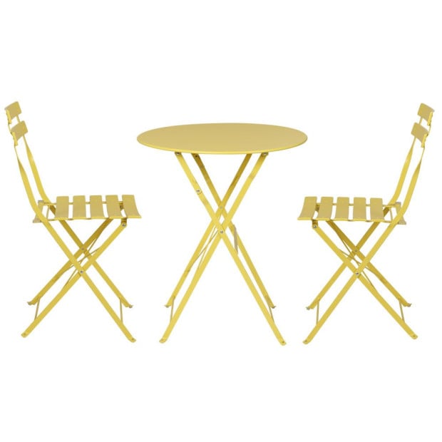 Outdoor Setting Bistro Set Table And Chairs Folding Patio Furniture Image 4