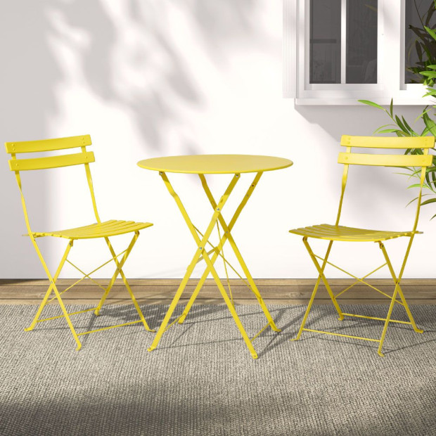 Outdoor Setting Bistro Set Table And Chairs Folding Patio Furniture Image 8
