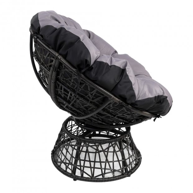 Papasan Outdoor Chair Black
