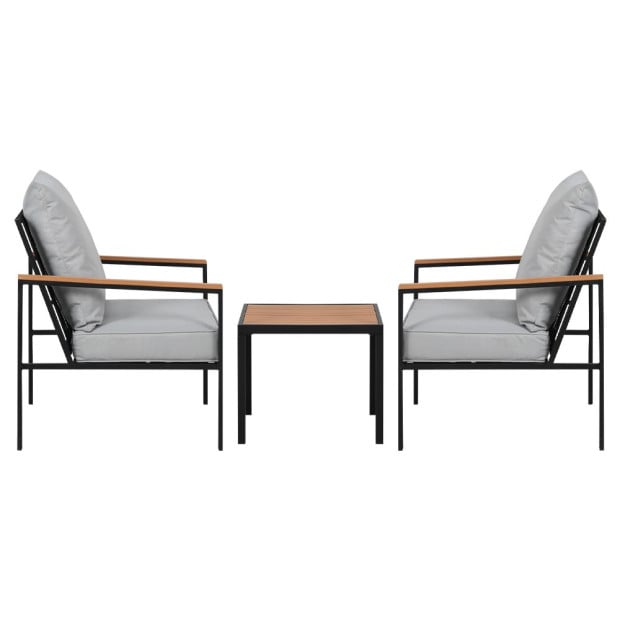 Outdoor Furniture 3pcs Lounge Setting Bistro Set Chairs Table Patio Image 4