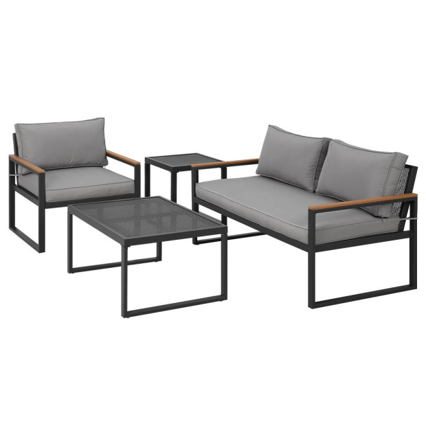 Outdoor Sofa Set 3seater Corner Modular Lounge Setting Steel