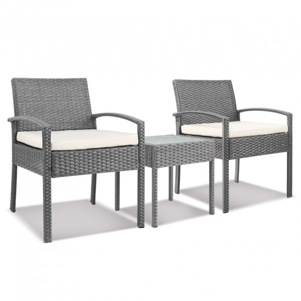 3piece Outdoor Set Grey