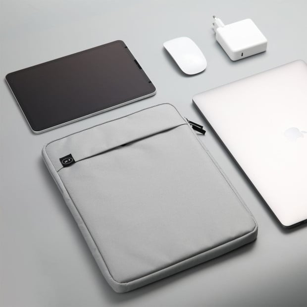 Large 15 Inch Laptop Sleeve Luke - Grey Image 4